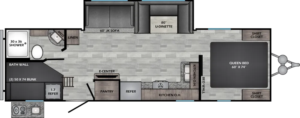 Floorplan of RV model ZR280BH