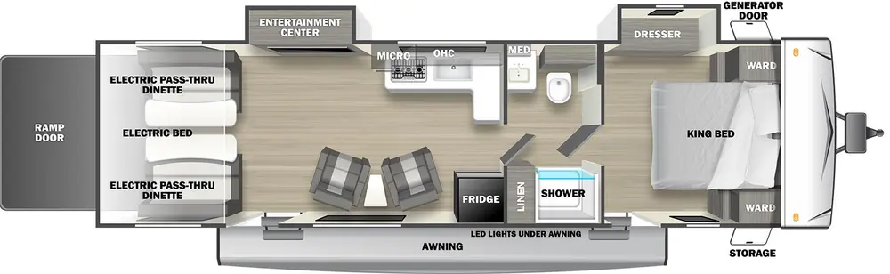 Floorplan of RV model KB2600