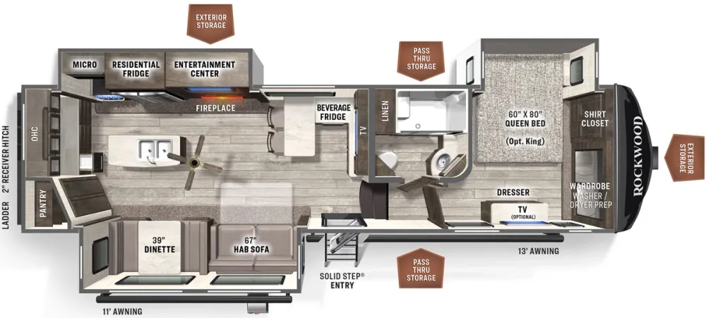 Floorplan of RV model 2899KS