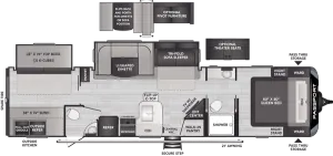 Floorplan of RV model 3352BH