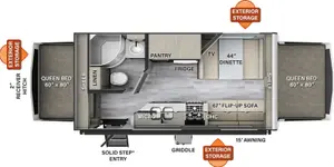 Floorplan of RV model 19