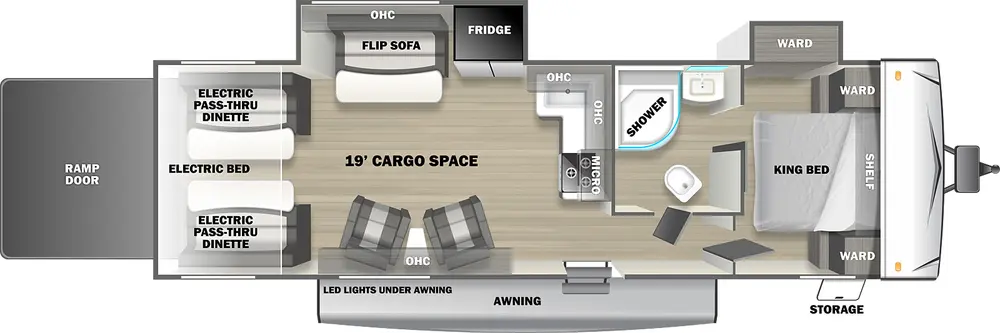 Floorplan of RV model 30FKGDX