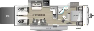 Floorplan of RV model FK3018G