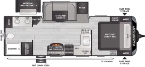 Floorplan of RV model 2400RBWE