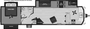 Floorplan of RV model 391FKSS