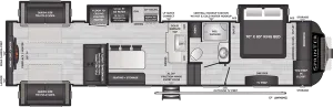 Floorplan of RV model 3530DEN