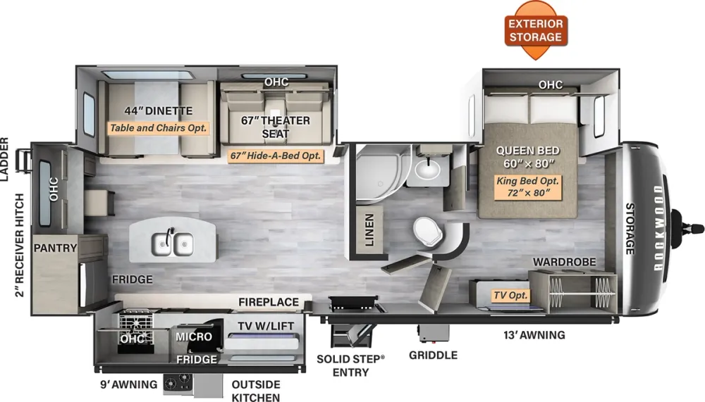 Floorplan of RV model 2720IK