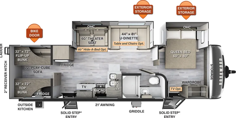 Floorplan of RV model 2911BS