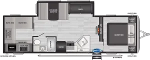 Floorplan of RV model 298BH