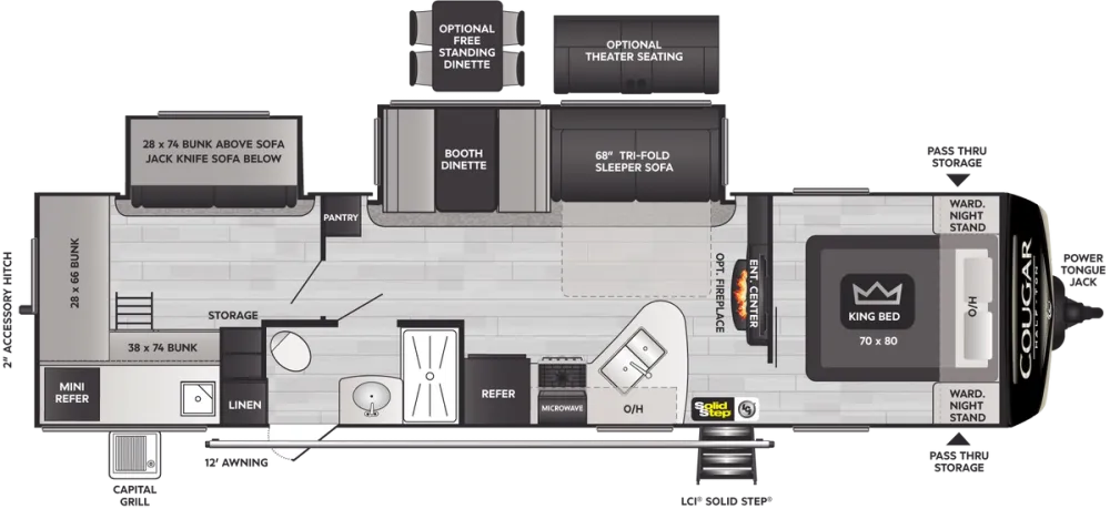 Floorplan of RV model 32RDBWE