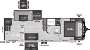 Floorplan of RV model 2704RKWE