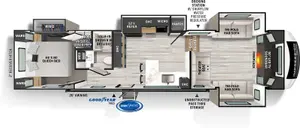 Floorplan of RV model 320FL