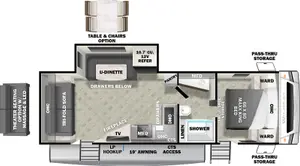 Floorplan of RV model 262RSX