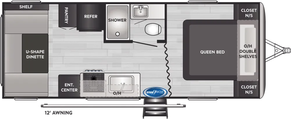 Floorplan of RV model 202QBWE