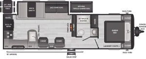 Floorplan of RV model 28RKS