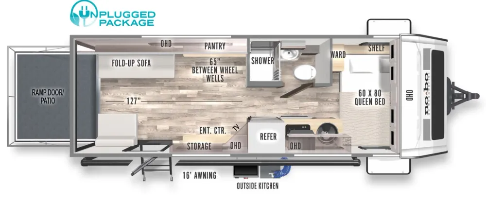 Floorplan of RV model NB19.1