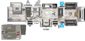 Floorplan of RV model 378FL