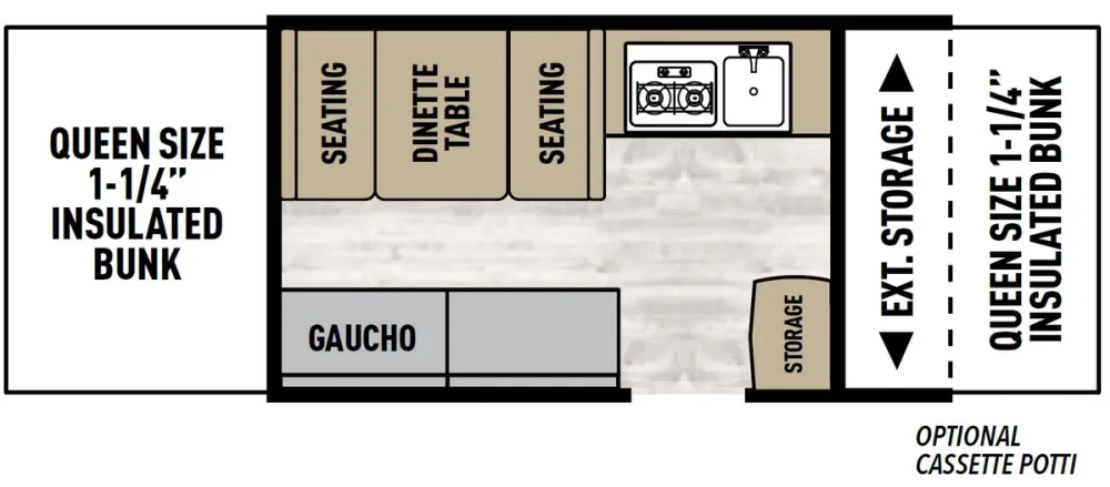 Floorplan of RV model 2108ST