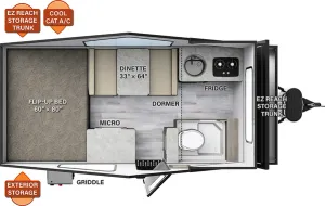 Floorplan of RV model T21DMHW