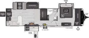 Floorplan of RV model 332ML