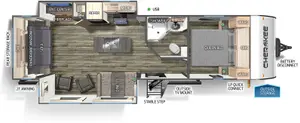 Floorplan of RV model 274WK