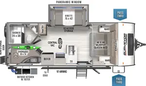 Floorplan of RV model 240BHLE