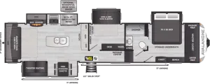 Floorplan of RV model 372MB