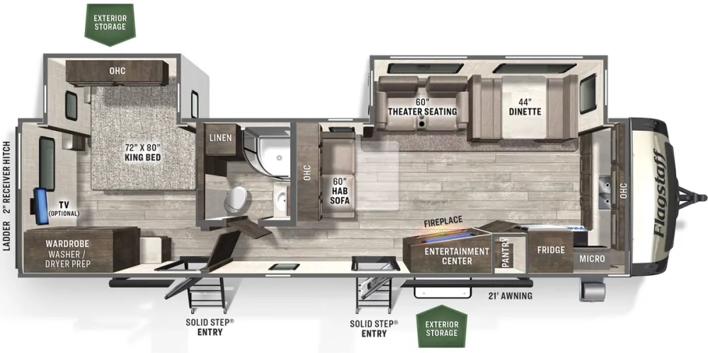 Floorplan of RV model 832CLSB