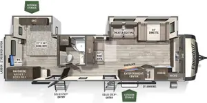 Floorplan of RV model 832CLSB