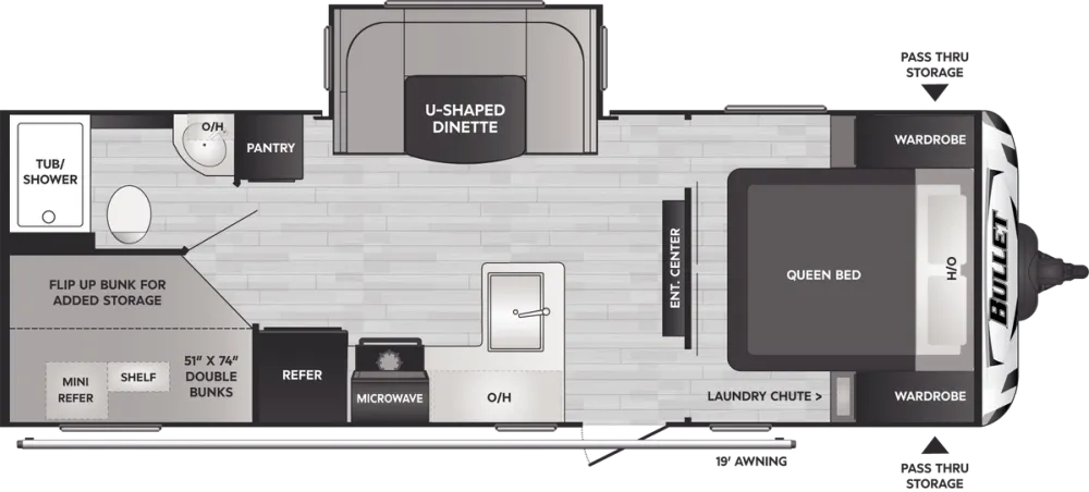 Floorplan of RV model 2430BH