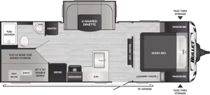 Floorplan of RV model 2430BH