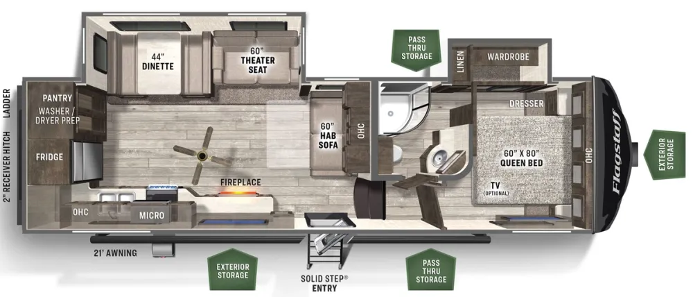 Floorplan of RV model 528RKS