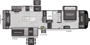 Floorplan of RV model 316RLS