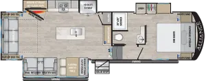 Floorplan of RV model 30RLS