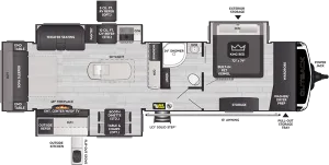 Floorplan of RV model 330RL