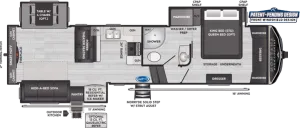 Floorplan of RV model 311RD