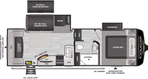 Floorplan of RV model 24RDS