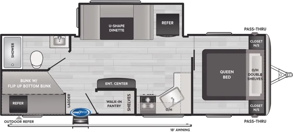 Floorplan of RV model 251BH