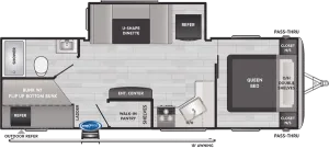 Floorplan of RV model 251BH