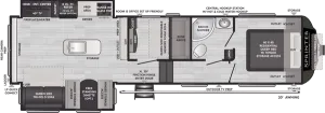 Floorplan of RV model 31MB