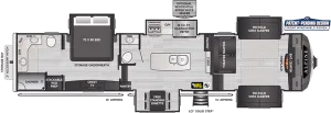 Floorplan of RV model 3700FL