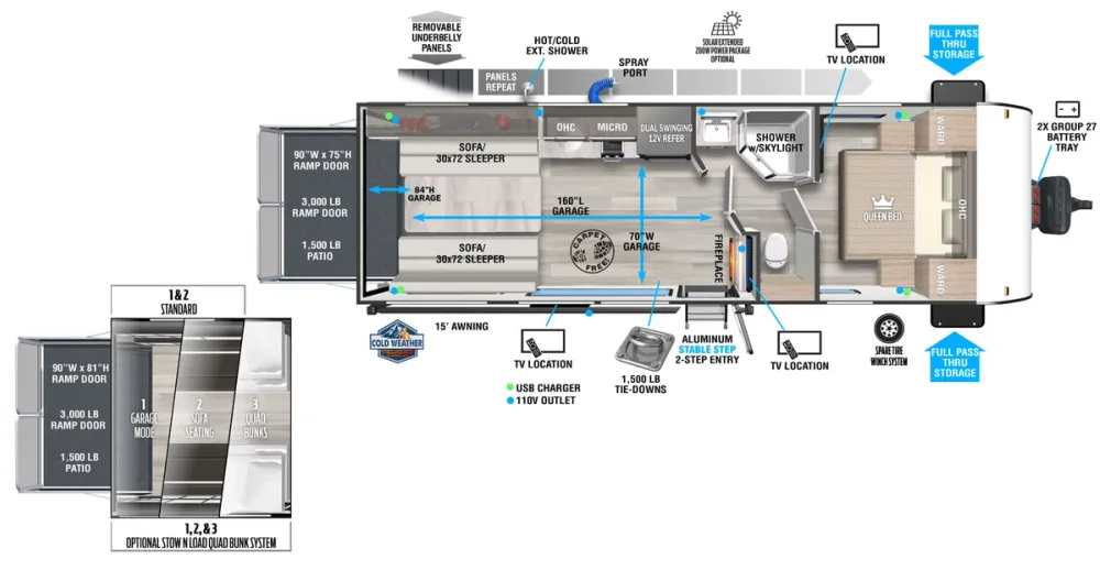 Floorplan of RV model 260RTK