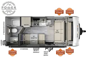 Floorplan of RV model G19FD