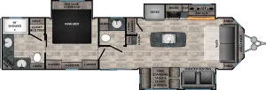 Floorplan of RV model HP372FDB