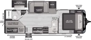 Floorplan of RV model 2401BH