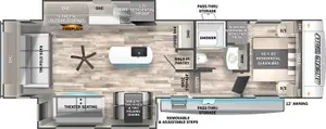 Floorplan of RV model 291RL