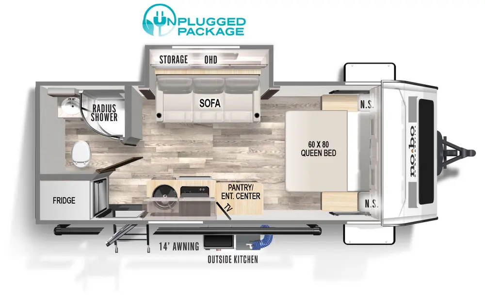 Floorplan of RV model NB19.5