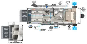 Floorplan of RV model 210RTK