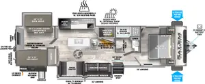 Floorplan of RV model 310BHI