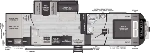 Floorplan of RV model 29BH